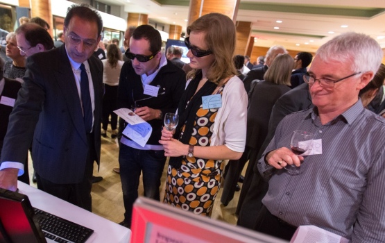 Donors exploring some of the interactive exhibitions