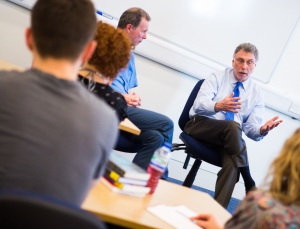 Marty meets students from the Science Communication Unit