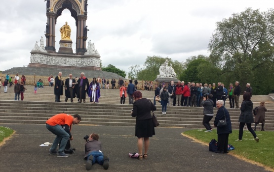 Capturing the shot drew quite a crowd!