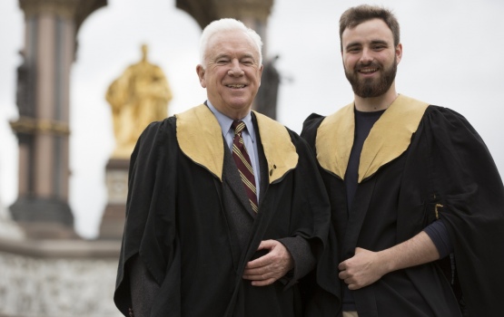 Desmond Kearns and Ben Warnick, former and current RSMU Presidents