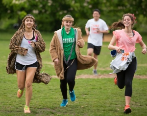 Runners in fancy dress