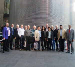 MSC Management Science alumni gather outside Imperial College Business School