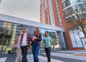 Students at Woodward Buildings