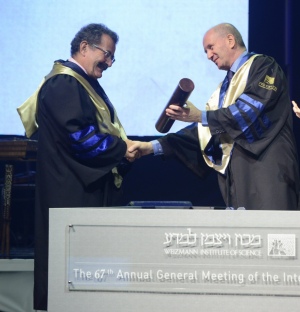 Lord Winston receiving the degree
