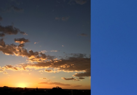 Chris Jackson shows the sky above Windhoek (Namibia)