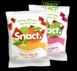 Two packets of Snact fruit jerky