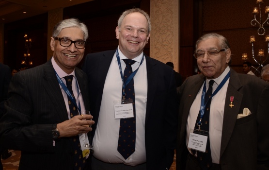 Rajive Kaul (Metallurgy 1971), current President of the Imperial College Alumni Association of India, with Professor John Chambers and Jag Mohan Puri OBE (Mechanical Engineering 1958), founder of the Association