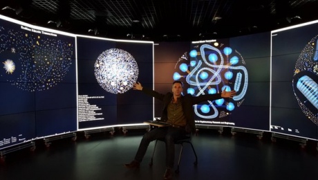 BBC journalist Spencer Kelly visits the Data Observatory in December 2015