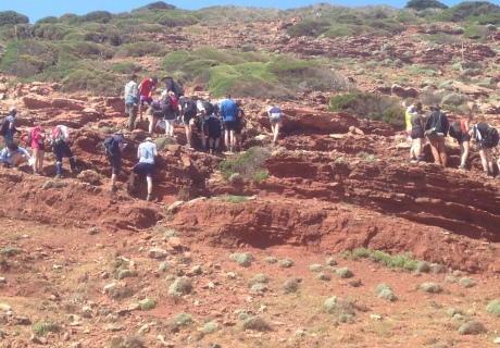 Students log the P-T boundary in Sardinia