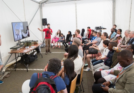 Alessandro talks at the Imperial Festival