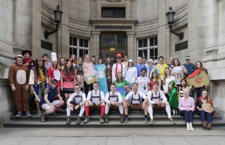 Fourth years dress up for their final exams