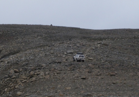 Paleomagnetic sampling in Iceland