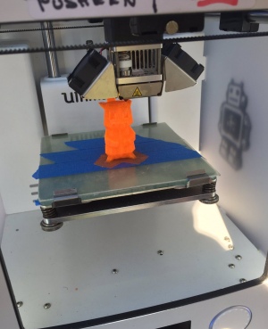 One of Imperial's 3D printers at the festival