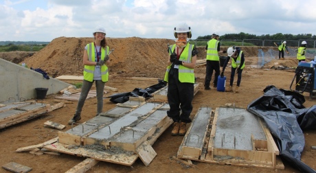 Students on site