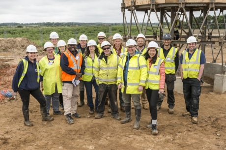 The team of staff on hand, including Imperial lecturers and technicians as well as engineers from industrial partners