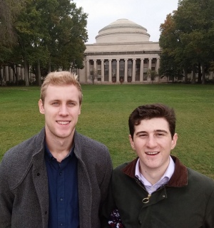 Luke and Nas during a visit to MIT