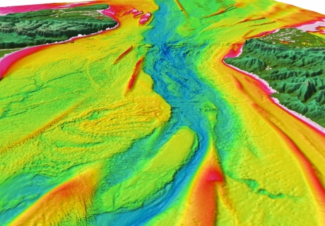 The Dover Strait seafloor image shows signs of huge megafloods, which scoured the Ice Age environment