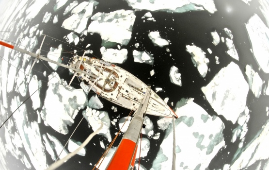 A view of the research vessel from the mast. Image: Anna Deniaud - Tara Expeditions Foundation