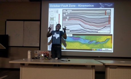 Chris Jackson presenting at Horsham Geological Field Club