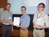 Luis Lanzetta Lopez being awarded his 1st Talk Prize certificate