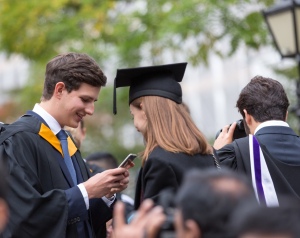 Students at graduation