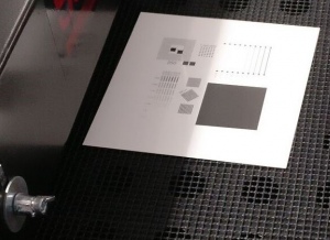 printed conductive patterns before thermal curing