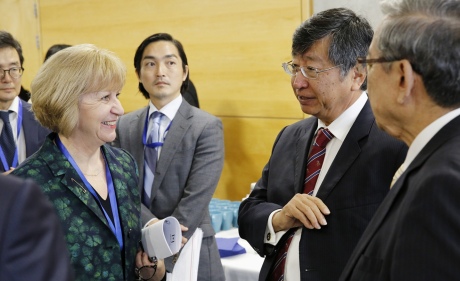 Maggie Dallman with Tokyo Tech President and Japanese Ambassador