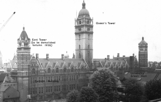 Imperial Institute image labelled for demolition June 1957