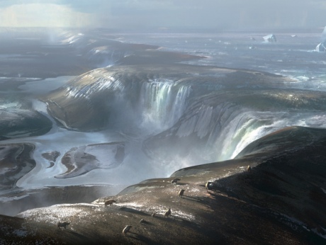 Illustration of a tundra landscape