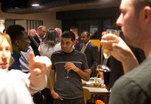 Staff and postgrads toast new pub