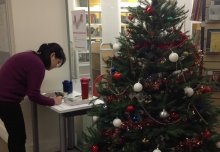 Library Christmas comments tree