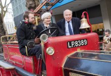 Creator of Downton Abbey meets the Imperial mascot that starred in the show