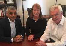 Imperial's President meets Brexit Secretary with Mayor of London 