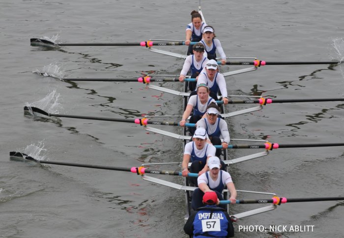 Women rowers victorious. Photography, Nick Ablitt