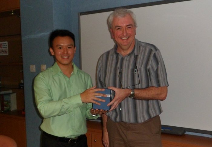 Jonathan Leong with Professor Paul Luckham