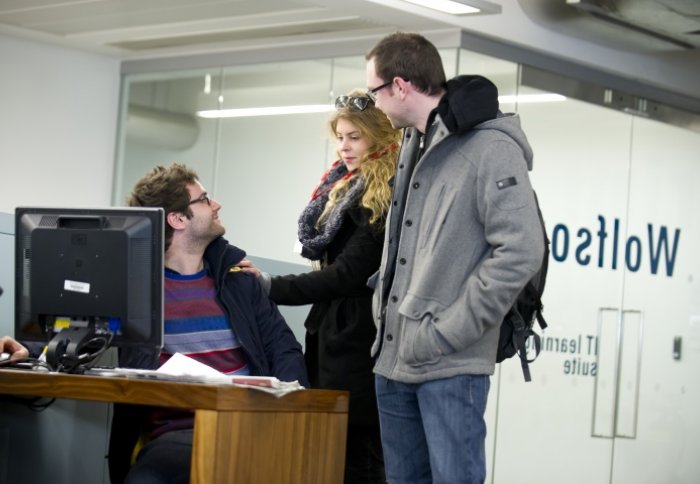 Students in the Central Library Wolfson Suite