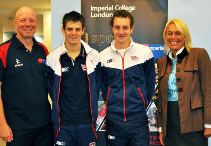 Neil Mosley, Jonny Brownlee, Alistair Brownlee, Jane Neary