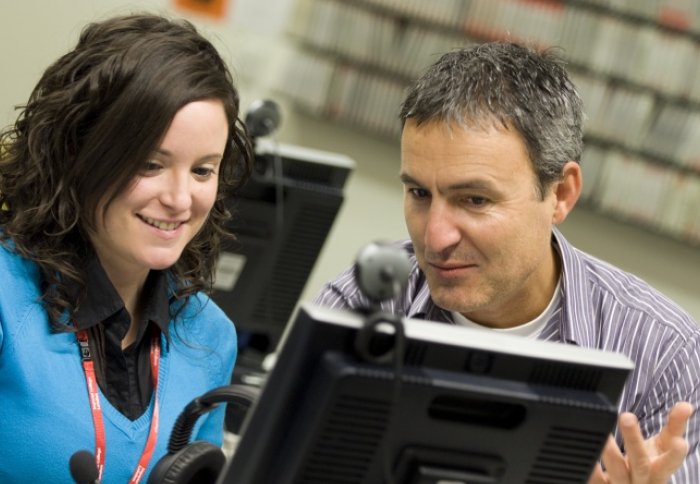 Student and lecturer in the Translation Studies Unit