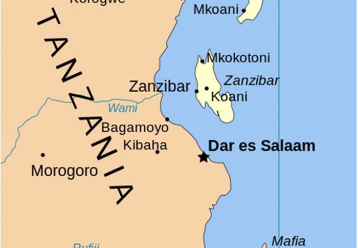 Map of Tanzania and Zanzibar