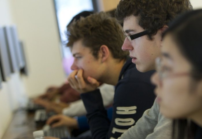 Students in the Library Cafe