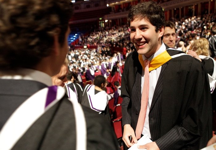 Students at graduation.