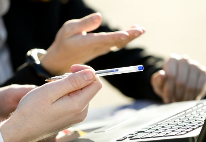 People using a laptop computer