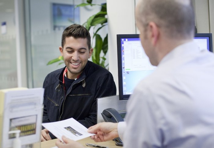 A student in the Careers Service.