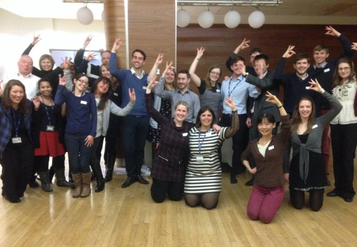 Staff gather at Burns Night celebration