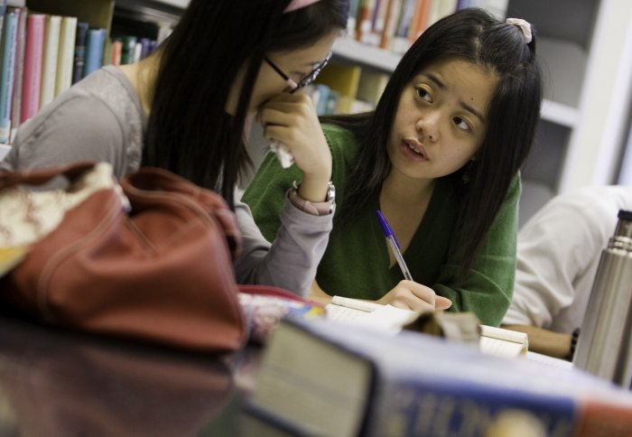 Students in the Central Library