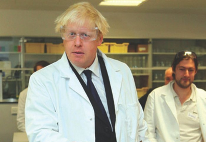 Boris Johnson on visit to Imperial College