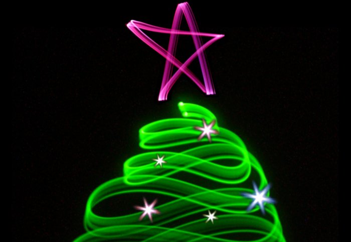 Neon Christmas tree