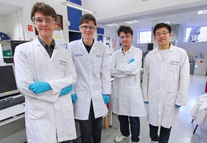 The Hidden Gens team, winners of the FoNS MAD Competition 2015. The team members: Stanislav Piletsky, Zeyu Yang and Cristian Zagar from the Department of Chemistry and medical student Simon Rabinowicz