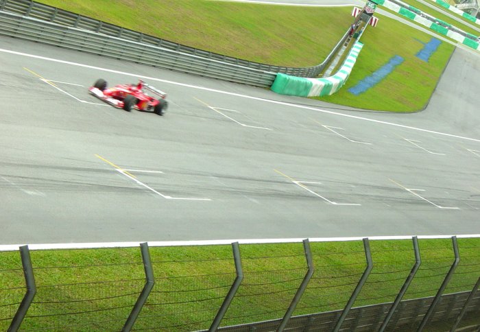 Formula 1 racecar on the track