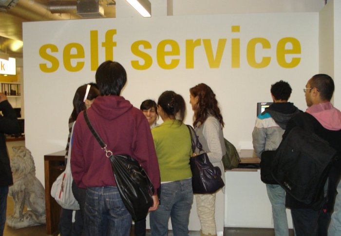 Self-service machines at the Central Library